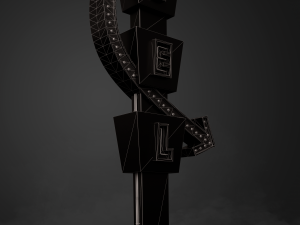 Neon sign Motel in 3 types 3D 模型