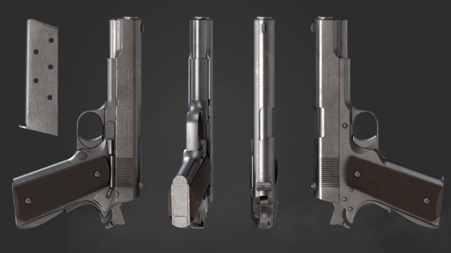 Pistola calibre 12 Modelo 3D $29 - .max .fbx .obj - Free3D