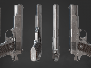 Colt 1911 pistol in 3 types 3D Модель
