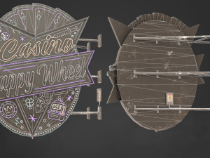 Neon sign Casino in 3 types 3D Model
