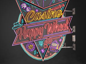 Neon sign Casino in 3 types 3D Model