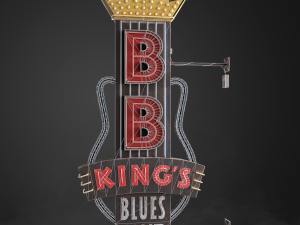 Neon sign Club in 3 types Model 3D