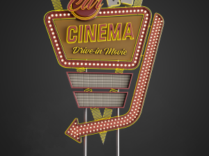 5 Neon signs in 3 types Model 3D