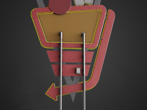 5 Neon signs in 3 types Model 3D