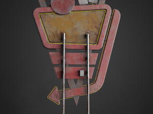 5 Neon signs in 3 types Model 3D