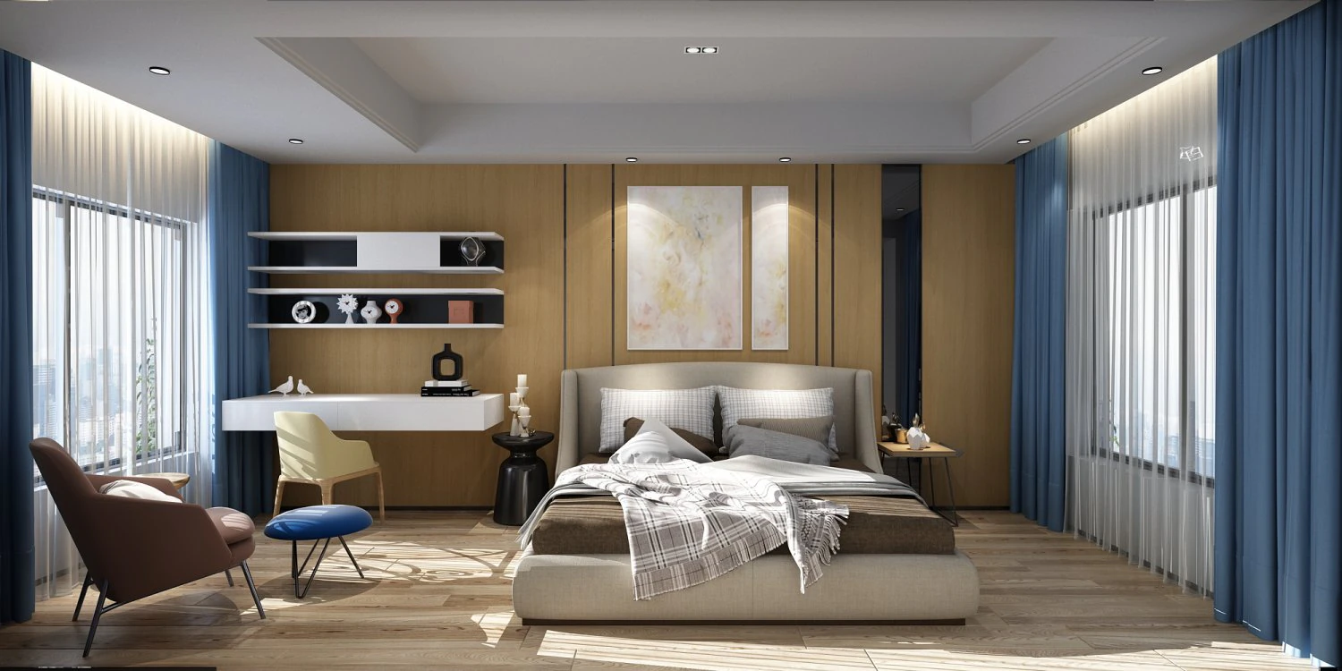 bedroom 3D Model .c4d .max .obj .3ds .fbx .stl .blend 
