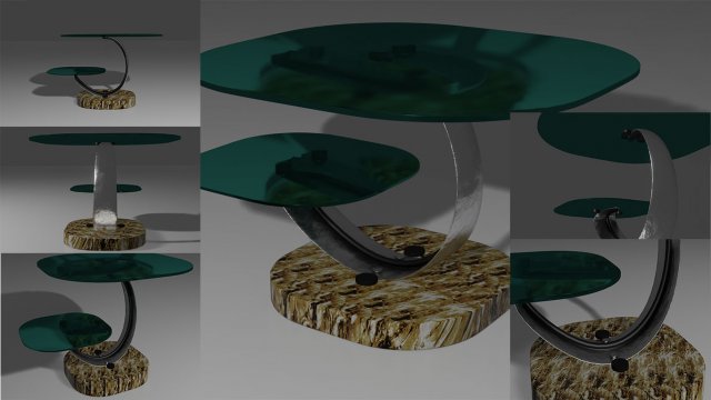 glass table 3Dモデル .c4d .max .obj .3ds .fbx .stl .blend 