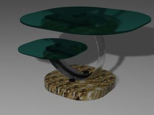 glass table 3Dモデル