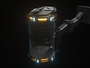 futuristic hibernation laboratory equipment space pod 3D 모델
