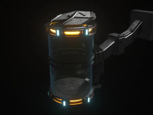 futuristic hibernation laboratory equipment space pod 3D Model