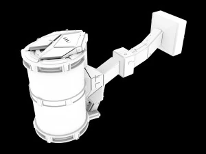 futuristic hibernation laboratory equipment space pod 3D Model