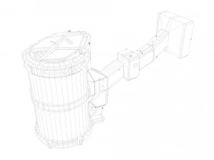 futuristic hibernation laboratory equipment space pod 3D Model