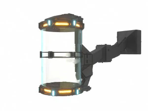 futuristic hibernation laboratory equipment space pod 3D Model