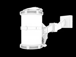 futuristic hibernation laboratory equipment space pod 3D Model