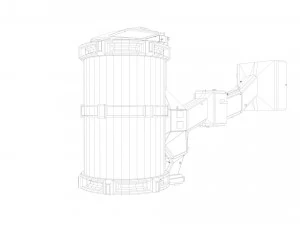 futuristic hibernation laboratory equipment space pod 3D Model