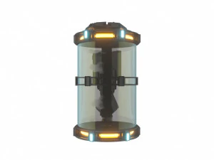 futuristic hibernation laboratory equipment space pod 3D Model