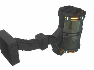 futuristic hibernation laboratory equipment space pod 3D Model