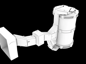 futuristic hibernation laboratory equipment space pod 3D Model