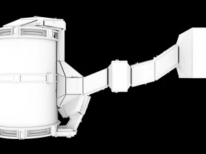 futuristic hibernation laboratory equipment space pod 3D Model
