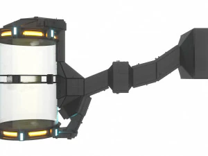 futuristic hibernation laboratory equipment space pod 3D Model