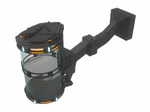 futuristic hibernation laboratory equipment space pod 3D Model