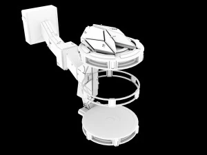 futuristic hibernation laboratory equipment space pod 3D Model