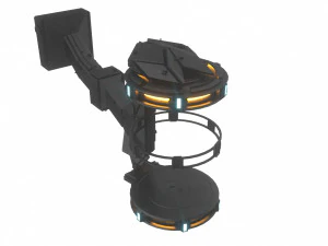 futuristic hibernation laboratory equipment space pod 3D Model