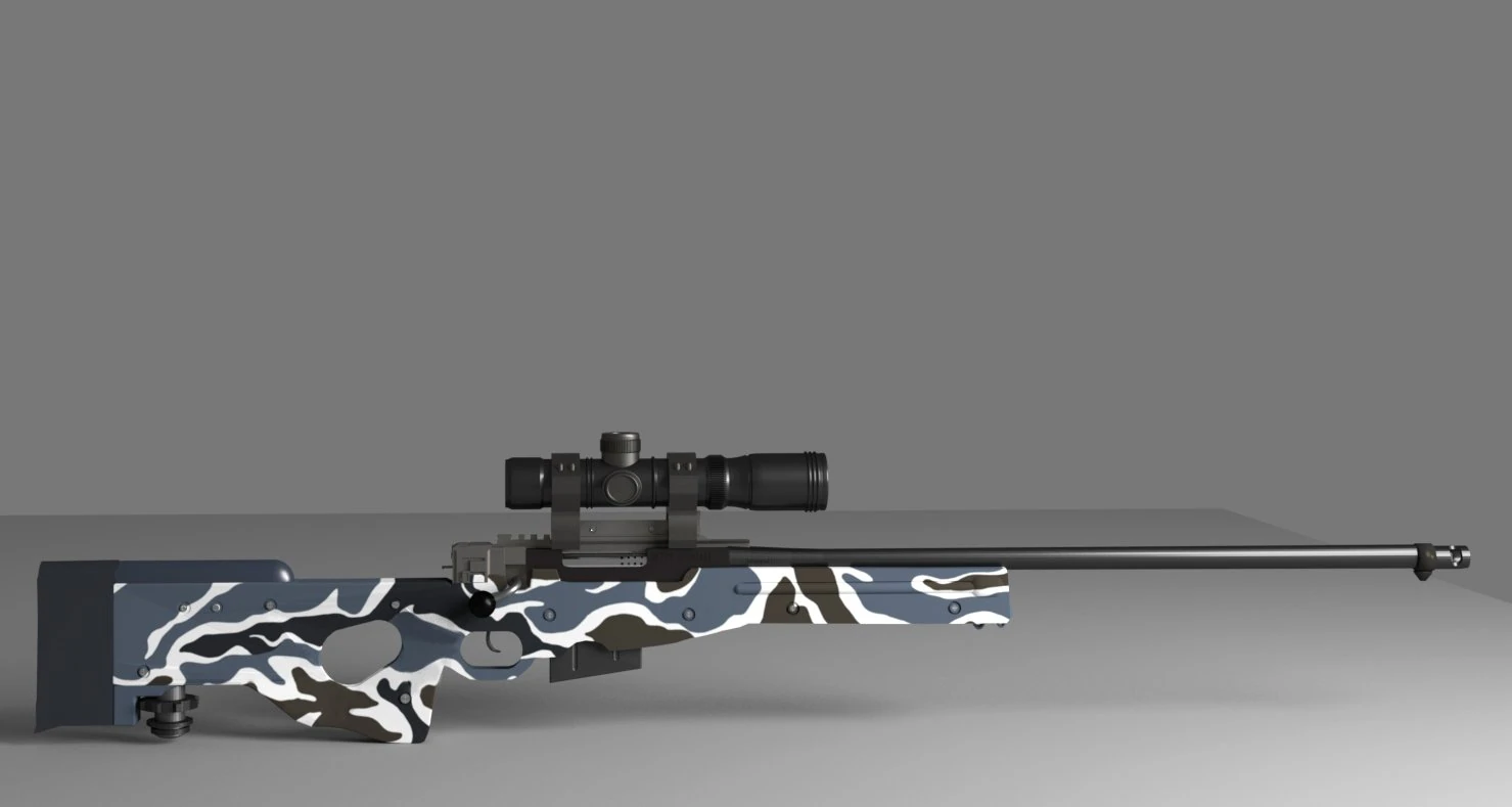 awm 300mm magnum 3D Model .c4d .max .obj .3ds .fbx .stl .blend