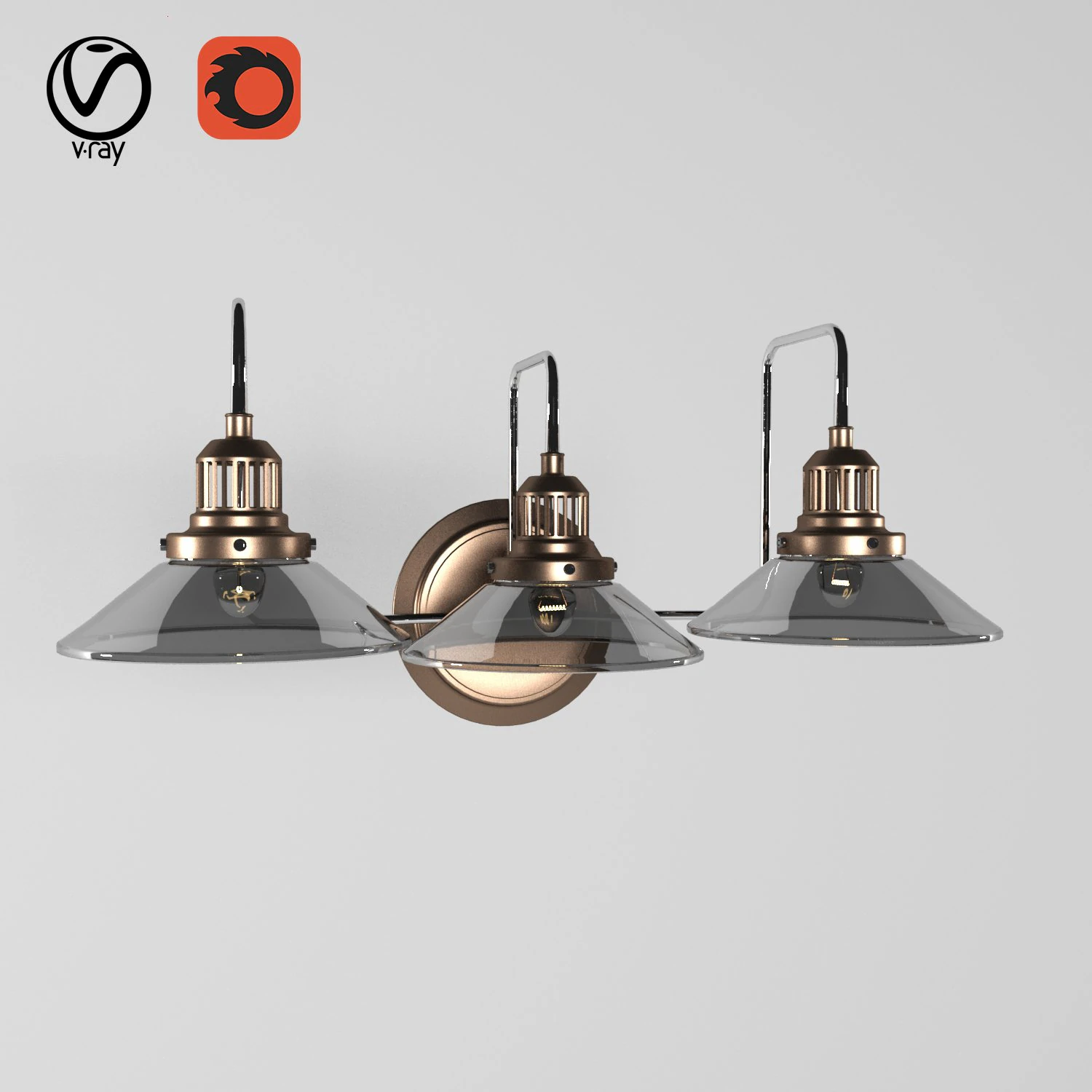 wall light 3D Model .c4d .max .obj .3ds .fbx .stl .blend 