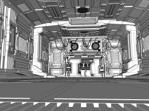 sci fi interior 3D Model