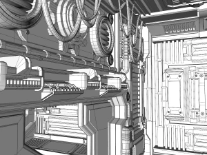 sci fi interior 3D Model