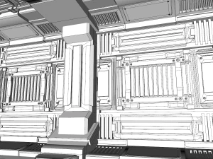 sci fi interior 3D Model