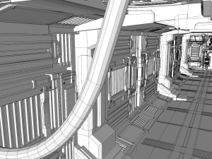 sci fi interior 3D Model