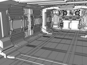 sci fi interior Modelo 3D