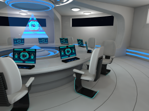sci fi meeting room Modelo 3D