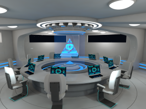 sci fi meeting room Modelo 3D