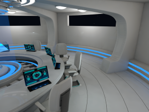 sci fi meeting room Modelo 3D