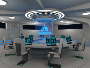 sci fi meeting room Modelo 3D