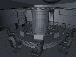sci fi meeting room 3D Model
