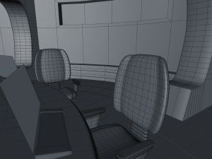 sci fi meeting room Modelo 3D