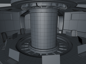 sci fi meeting room Modelo 3D