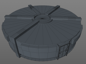 sci fi meeting room Modelo 3D