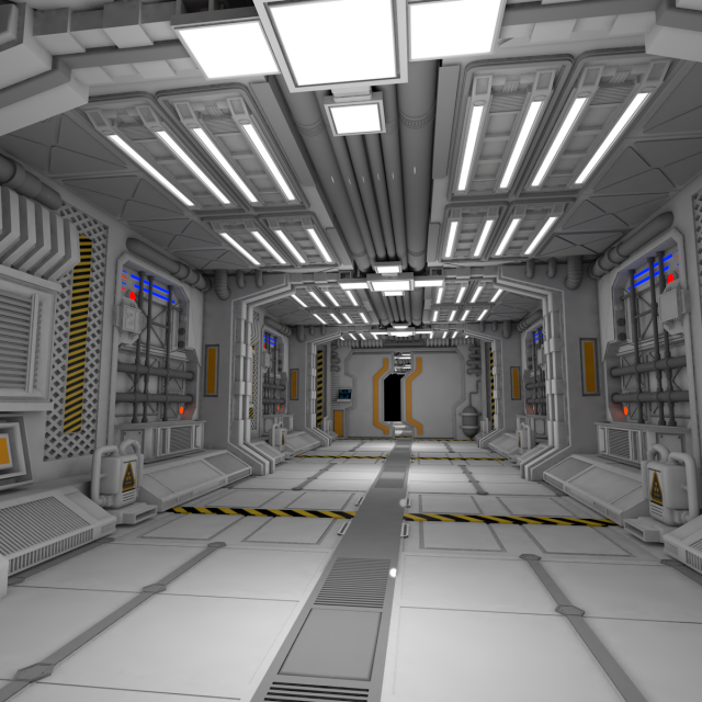 sci fi interior Model 3D .c4d .max .obj .3ds .fbx .stl .blend 