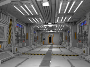 interior de fic&ccedil;&atilde;o cient&iacute;fica Modelo 3D