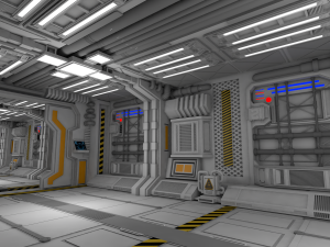 sci fi interior Model 3D