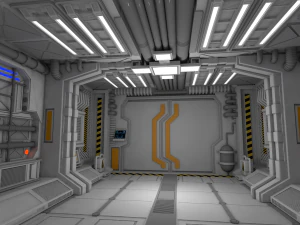 interior de fic&ccedil;&atilde;o cient&iacute;fica Modelo 3D