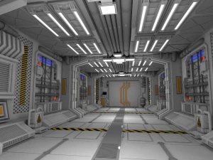 interior de fic&ccedil;&atilde;o cient&iacute;fica Modelo 3D