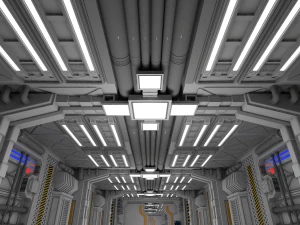 interior de fic&ccedil;&atilde;o cient&iacute;fica Modelo 3D