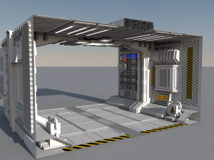 sci fi interior Model 3D
