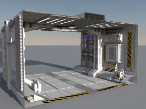interior de fic&ccedil;&atilde;o cient&iacute;fica Modelo 3D